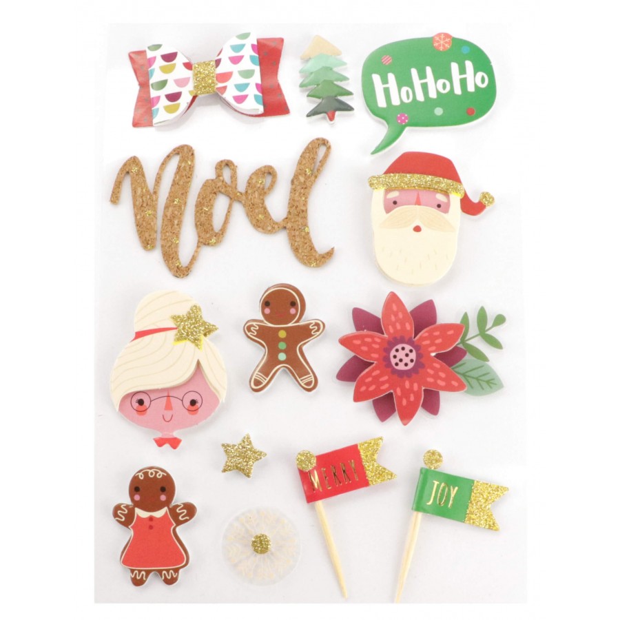 13 stickers 3D "Noël"