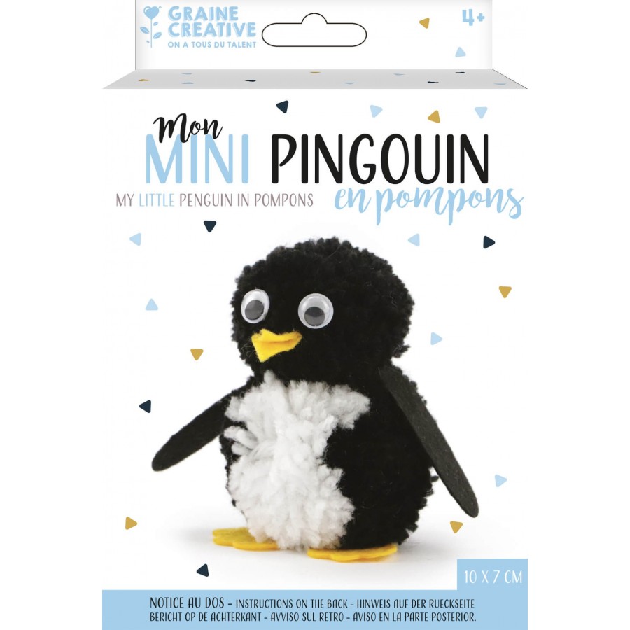 Kit pompon " Pingouin"