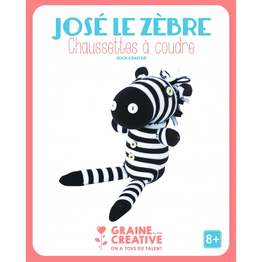 Kit chaussette à coudre "Zèbre"