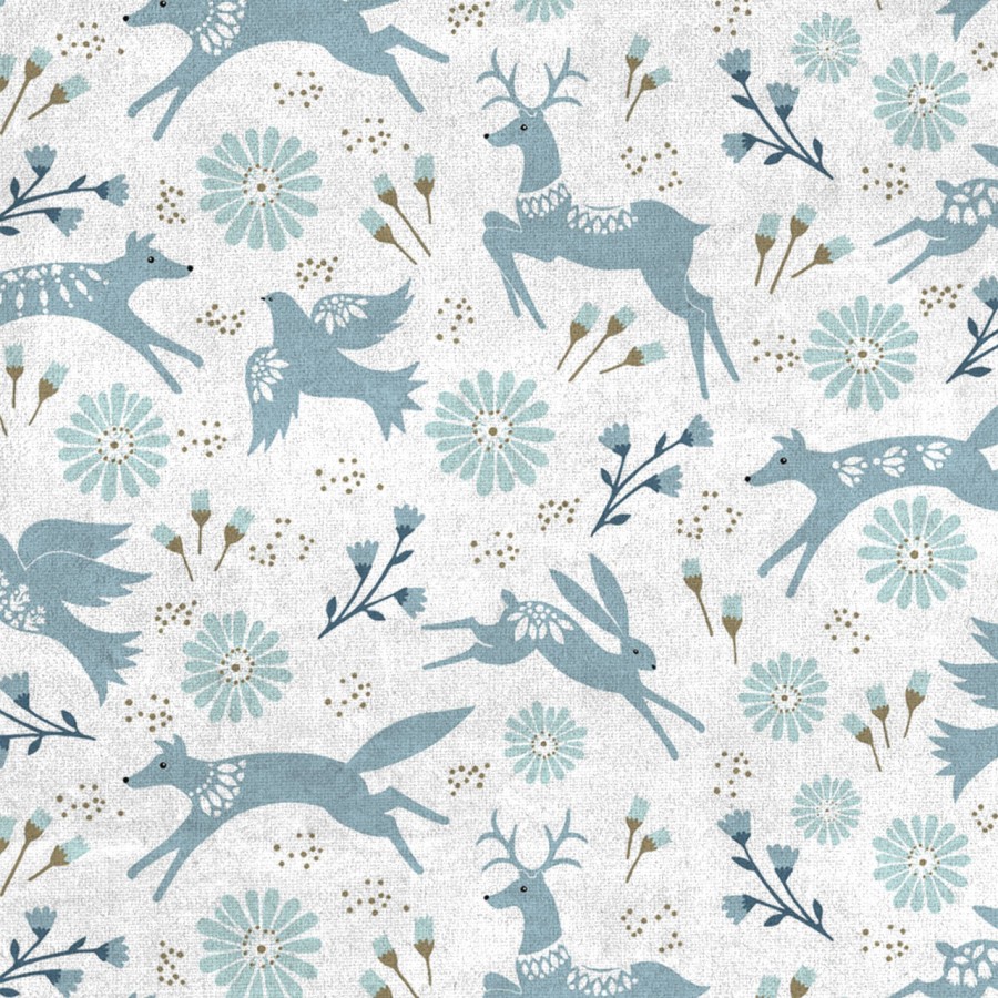 Tissu Dashwood coton/métal "Starlit Hollow Blue"