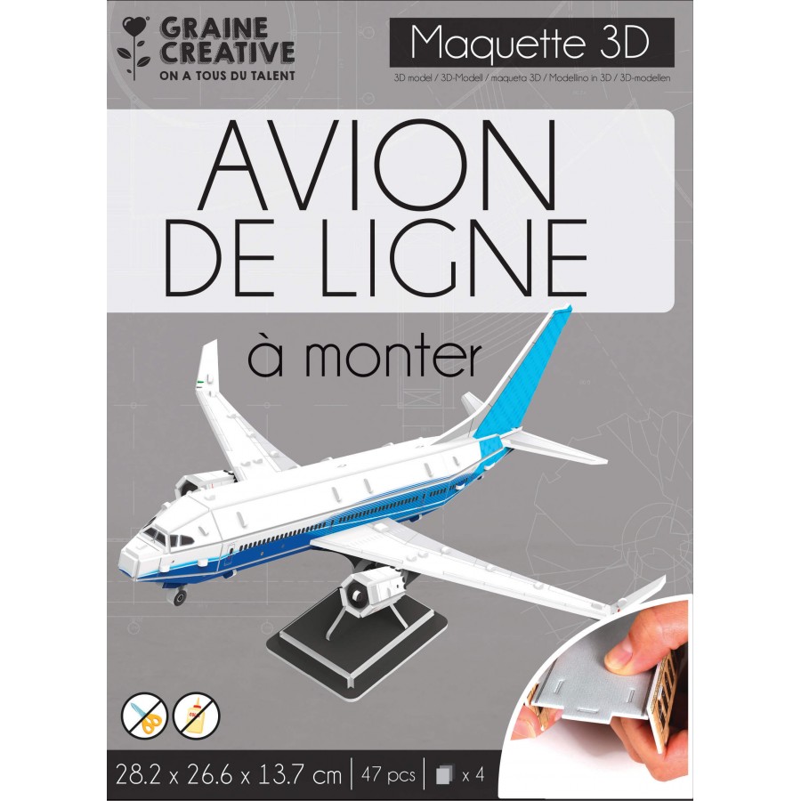 Puzzle maquette 3D "Avion de ligne"