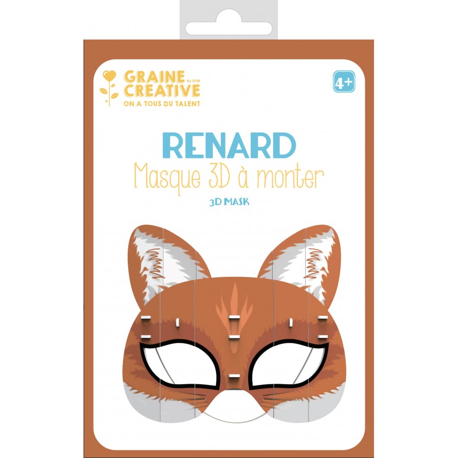 Kit masque 3D en carton mousse "Renard"