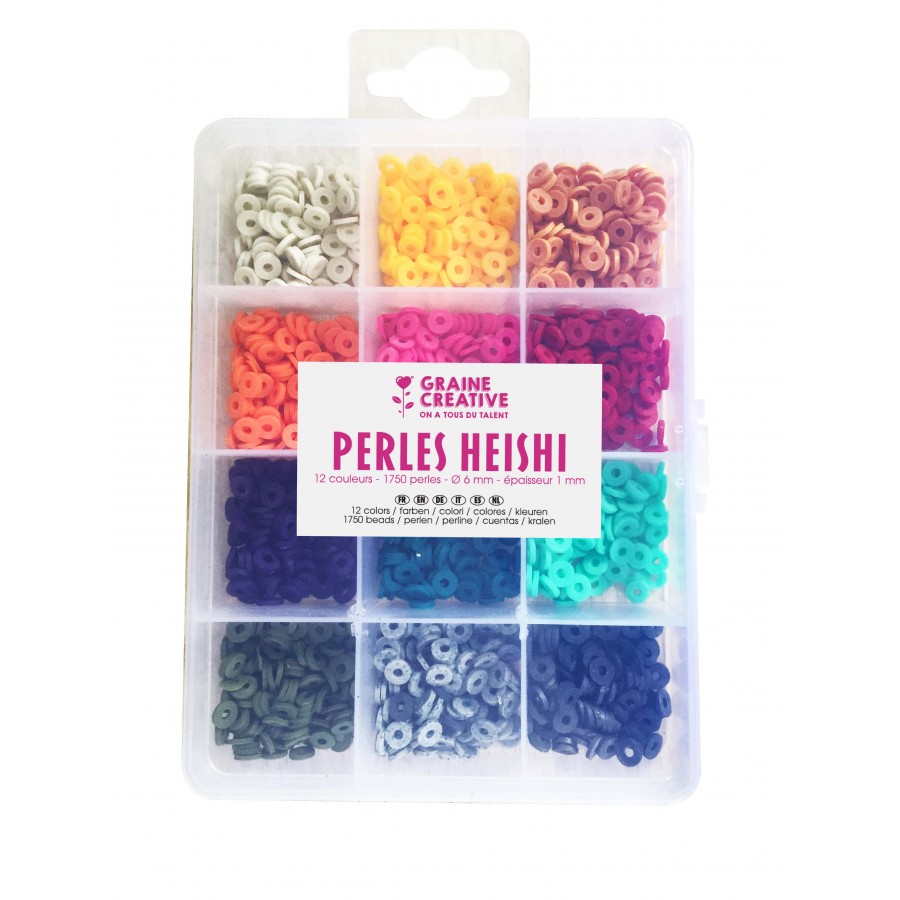 Perles "HEISHI" couleurs vives