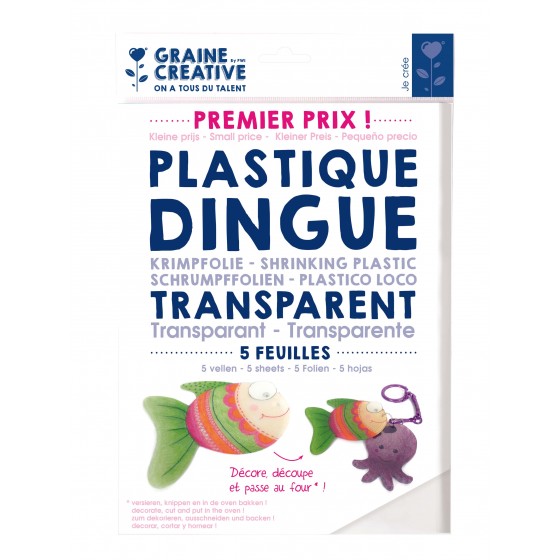 Kit Plastique Dingue pour 6 Porte-clés Coeur - Plastique dingue ref 540203