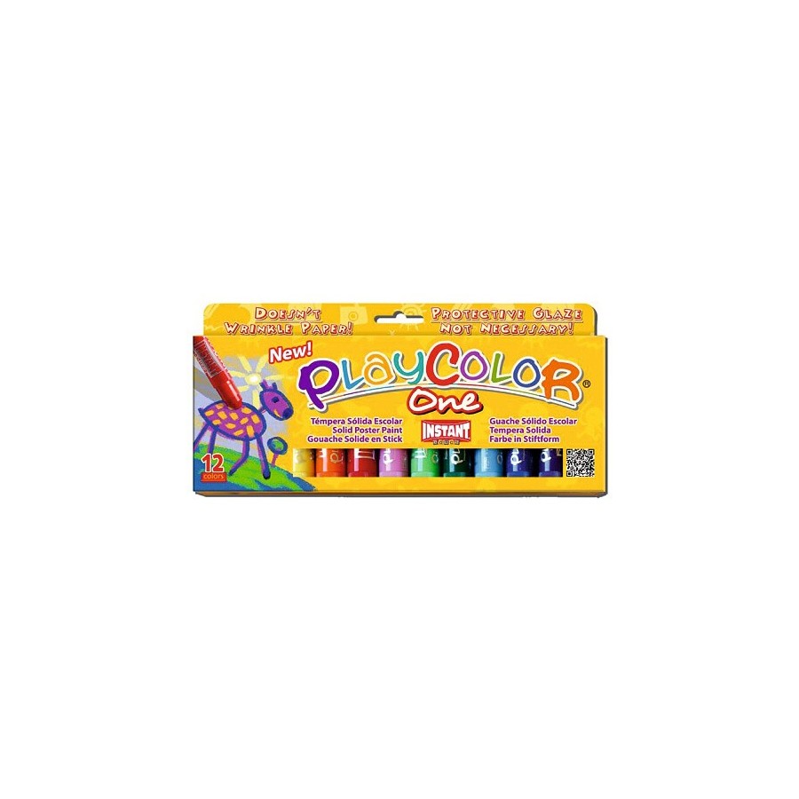 12 Sticks gouache solide Playcolor one basic