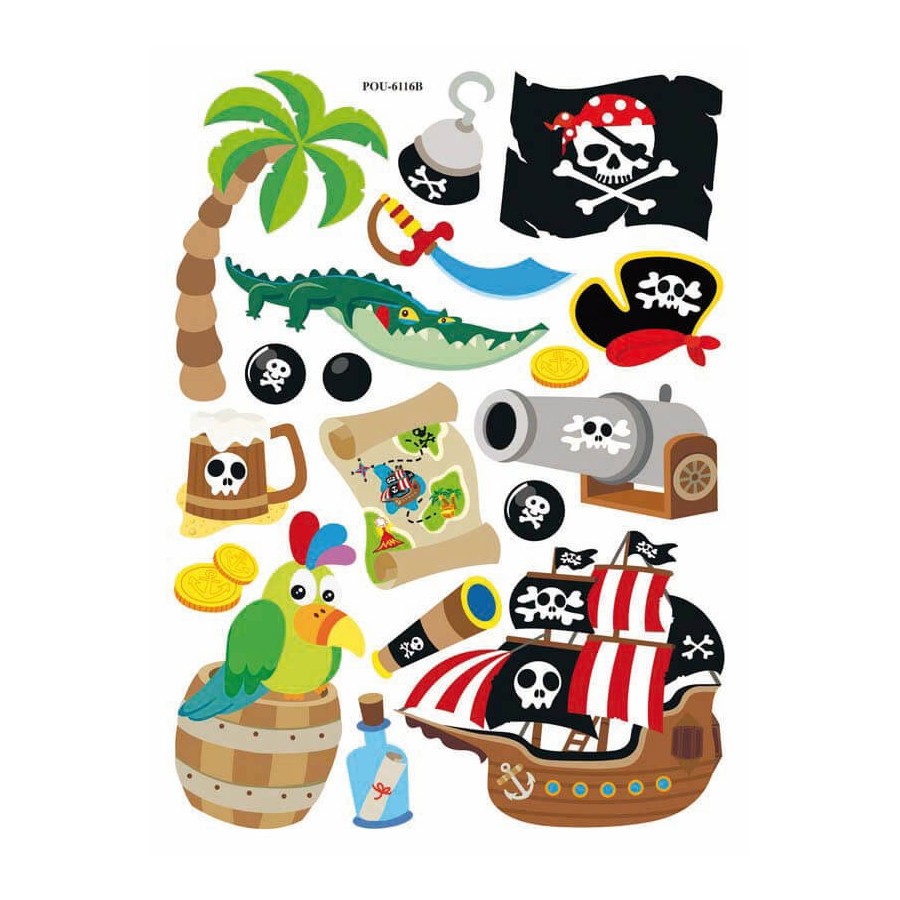 Stickers 3D gel "Pirates"